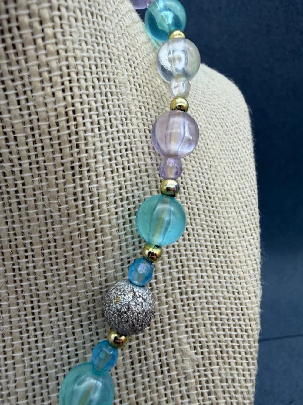 Frozen Heart Pendant Necklace 16 In Elsa Anna Multicolor Beads Glitter Accent